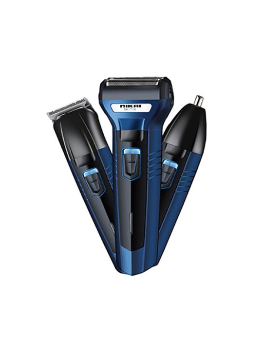 NIKAI NK-7156 3in1 Multifunctional Electric Shaver Rechargeable Shaver
