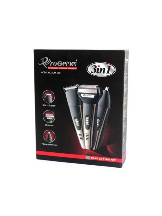 ProGemei GM-598 3 In 1 Rechargeable Trimmer