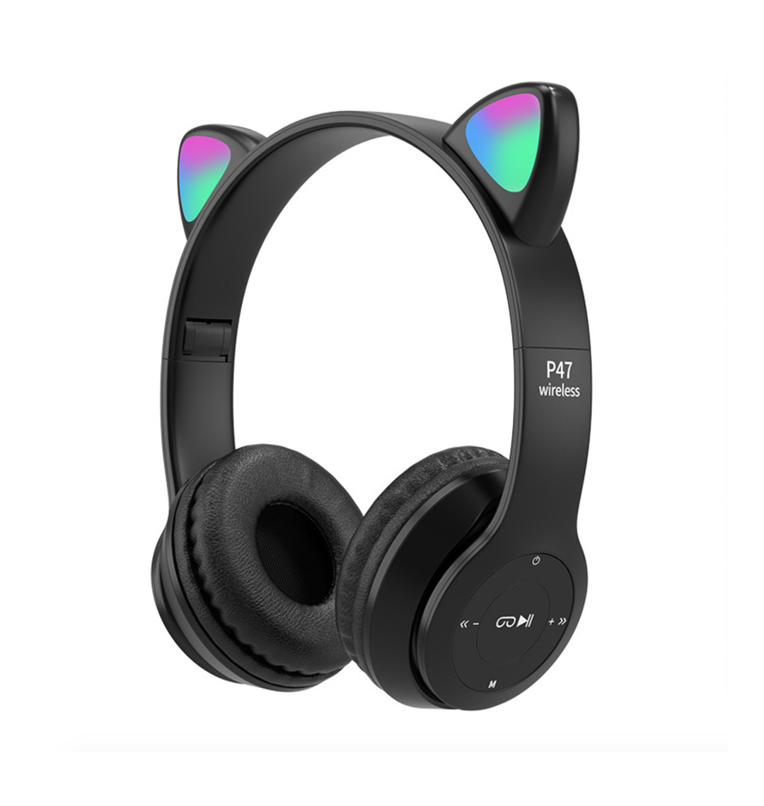 P47M Cat Ear Wireless Head-Mounted Sports Headphones