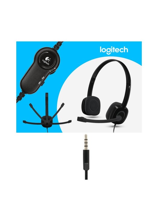 Logitech H151 Stereo Headset with Noise-Cancelling Boom Mic