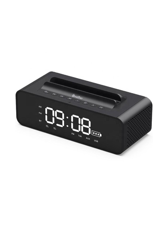OneDer V06 Dual Alarm Clock Wireless Bluetooth Speaker