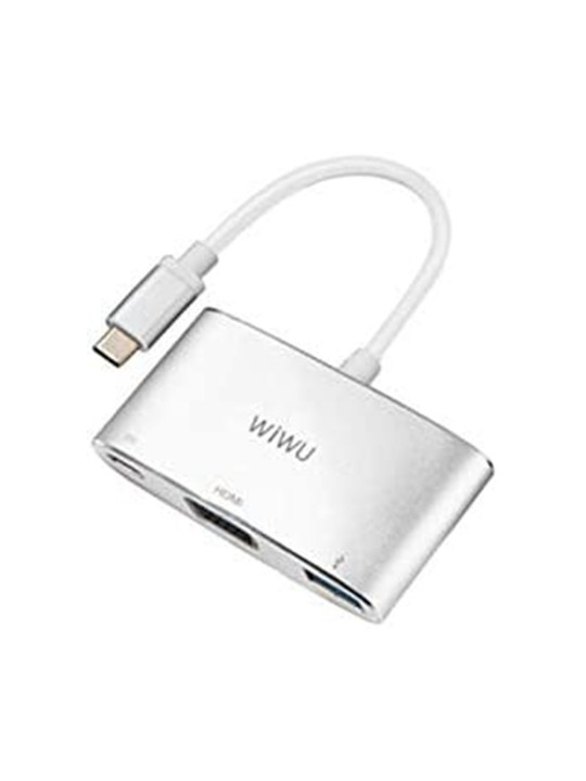 WIWU Alpha 3 In 1 USB-C Hub C2H