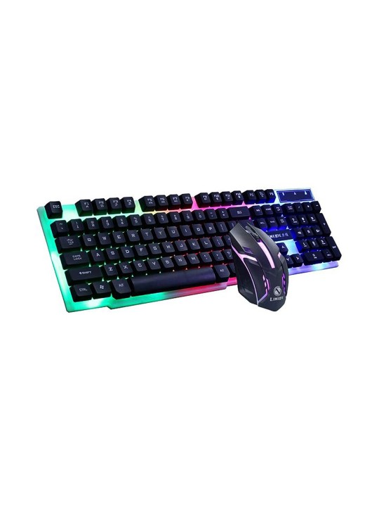 Limeide Rainbow Wired Gaming Keyboard Mouse GTX300