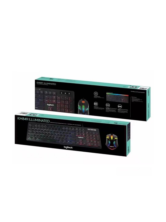 Logitech Illuminated Gaming Wired Keyboard & Mouse Km849