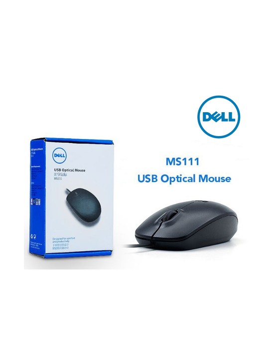 Dell MS111-P USB Optical Mouse 3 Button Wheel Mouse