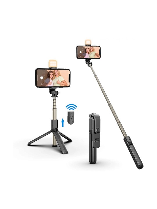 Moxom Aluminum Alloy Bluetooth mini Selfie Stick with Wireless MX-SS10