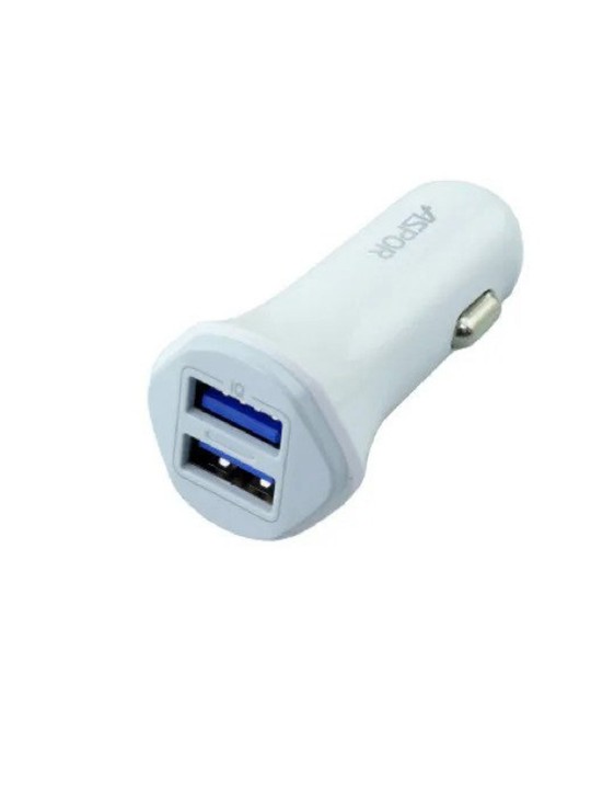 Aspor Dual USB Car Charger With LED A903