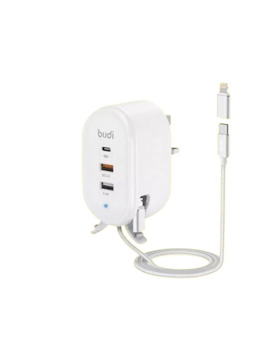 Budi 30W 3 In 1 Home Charger