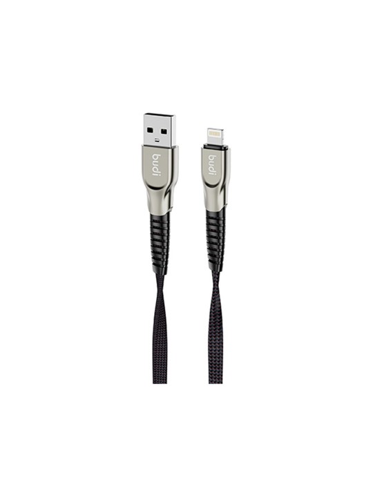 Budi Sync Aluminum Shell 2.4A Braided Cable Lightning