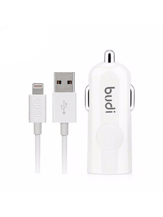 Budi USB Car Charger With Lightning Cable M8J062L 
