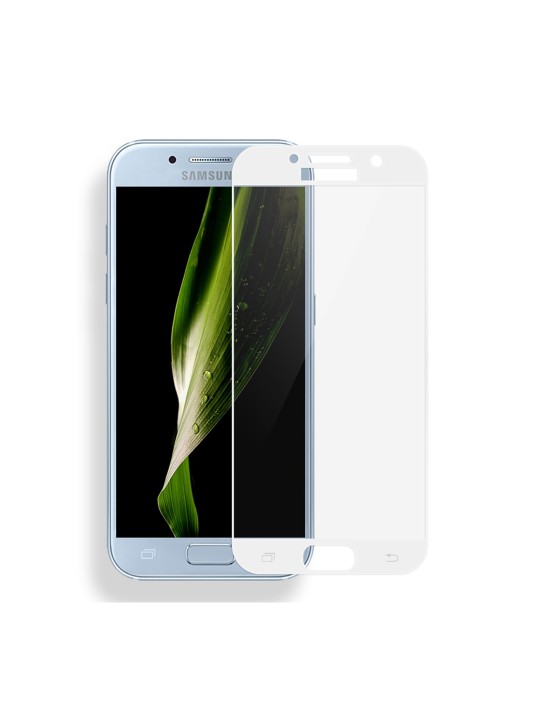 Samsung Galaxy A7 2017 White 9D / 9H Full Glue Tempered Glass
