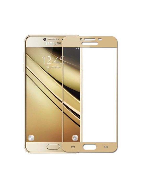 Samsung Galaxy J7 Prime Gold 9D / 9H Full Glue Tempered Glass