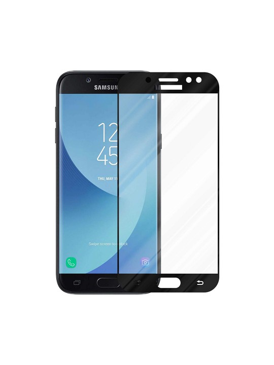 Samsung Galaxy J7 pro Black 9D / 9H Full Glue Tempered Glass