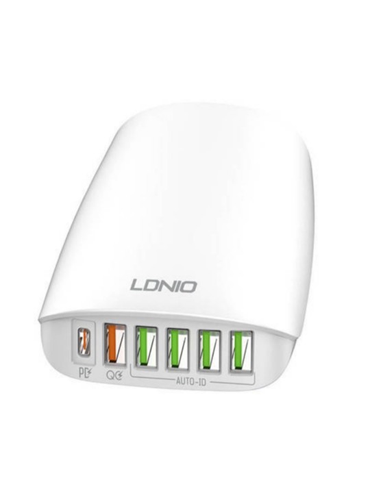 LDNIO 65W 6 USB Fast Charging Desktop Charger A6573C