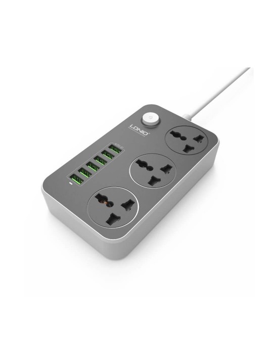 LDNIO SC3604 3.4A Power Socket with 3 AC + 6 USB Charger Adapter