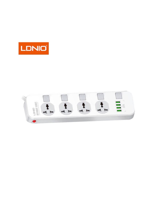 LDNIO SC4408 - Power Strip with 4 Universal Plug and 4 USB Port