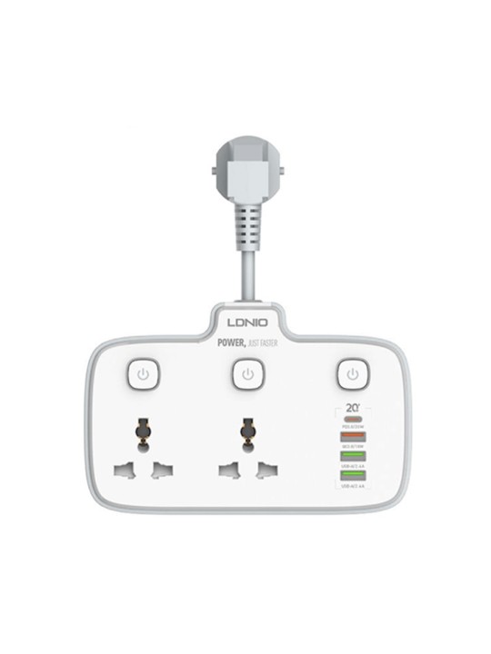 Ldnio PD QC3.0 2 Universal Outlets Power Socket SC2413