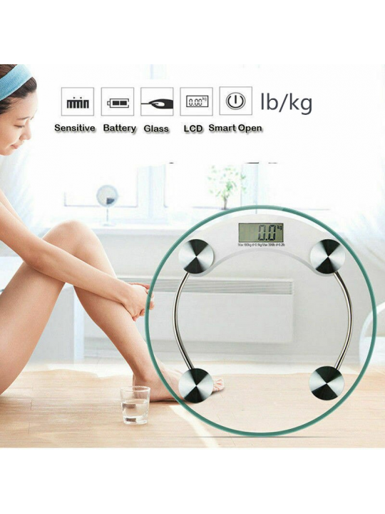 Digital Electronic Personal Body Weight Scale Tempered Glass Auto Power Off 