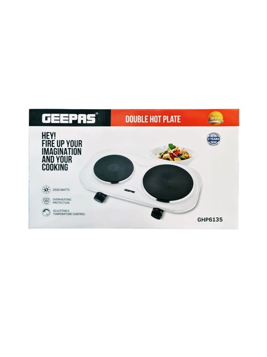 Geepas Electric Double Hot Plate 2500W - GHP6135