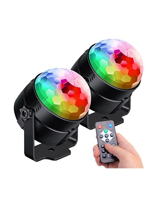 LED Sound Activated Party Lights with Remote Control DJ Lighting