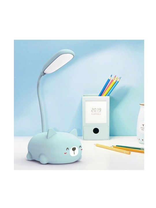 Cartoon Cute Cat Pig Bear Shape Rechargeable Desktop Lamp Reading Night Light